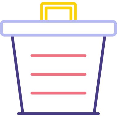 shopping basket icon. simple illustration