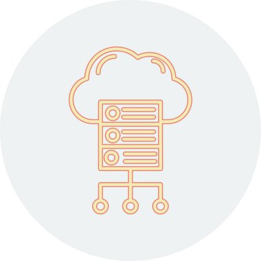 Bulut simgesinin vektör illüstrasyonu