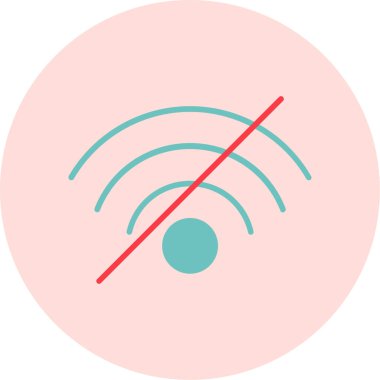 Kablosuz. Web simgesi basit illüstrasyon