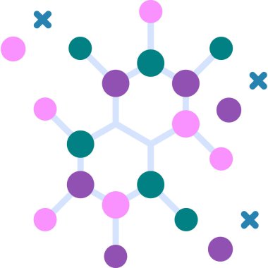 Molekül simgesi, basit vektör tasarımı