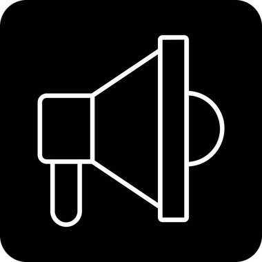 megafon ikonu. Basit resimleme