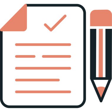 Kontrol listesi simgesi vektör illüstrasyonu