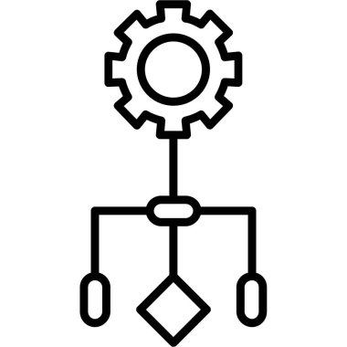 Dişliler. Web simgesi basit tasarım