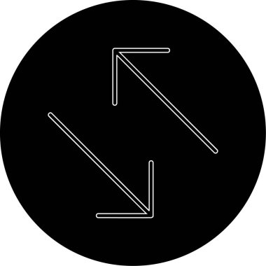 Yön ok simgesi, vektör illüstrasyonu