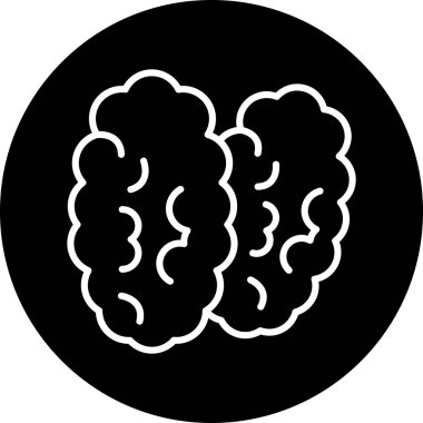 Beyin. Web simgesi basit illüstrasyon