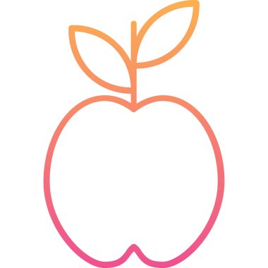 Elma. Web simgesi basit illüstrasyon