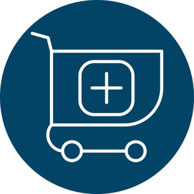 Sepet ikonu vektör illüstrasyonu ekle