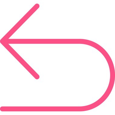 ok sol yön simgesi ana hat biçiminde