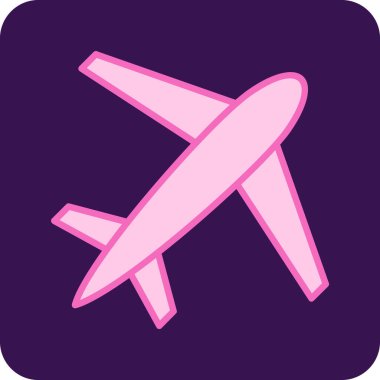 uçak simgesi, basit tasarım vektör çizimi