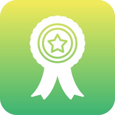 Ödülü rozet vektör simgesi