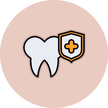 diş simgesi vektör illüstrasyonu