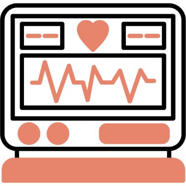 tıbbi ve teknoloji renkli simge.