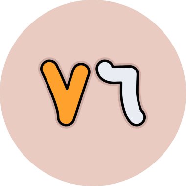 alfabe harfi v vektör resimleme simgesi