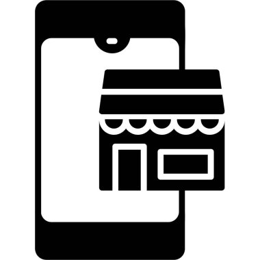 alışveriş simgesi vektör illüstrasyonu