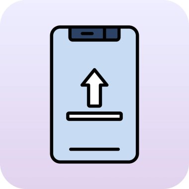 Taslak cep telefonu simgesi beyaz arkaplanda izole edildi. Akıllı telefon ekranı. vektör.