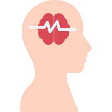 Beyin organı insan kafa vektörü çizimi