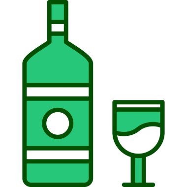 alkol şişe simgesi. vektör çizim