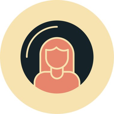 Kadın simgesinin vektör illüstrasyonu