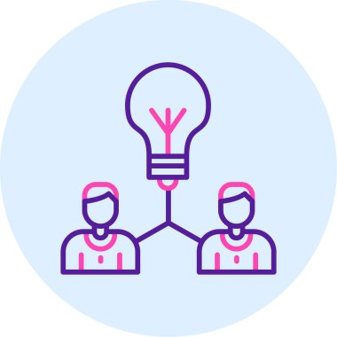 Bir fikrim var. Web simgesi basit illüstrasyon