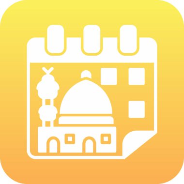 Cami simgesi vektör illüstrasyonu