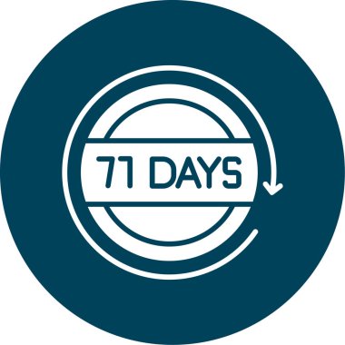 Düz biçimli 7 günlük simge