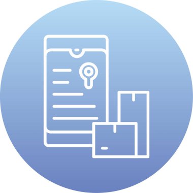 Harita. Web simgesi basit illüstrasyon