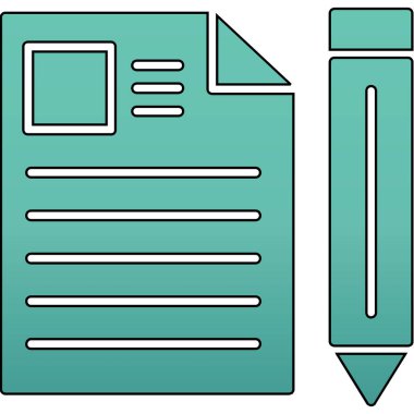 Belge. Web simgesi basit illüstrasyon