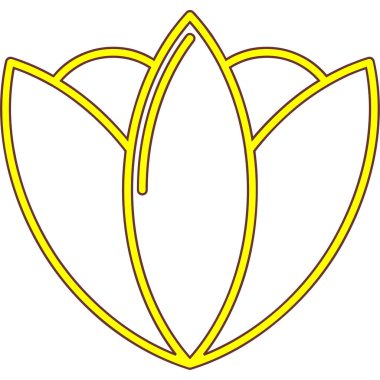 Çiçek. Web simgesi basit illüstrasyon