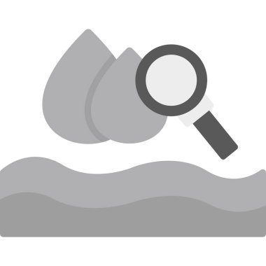 Bir plajın vektör çizimi bir büyüteçle