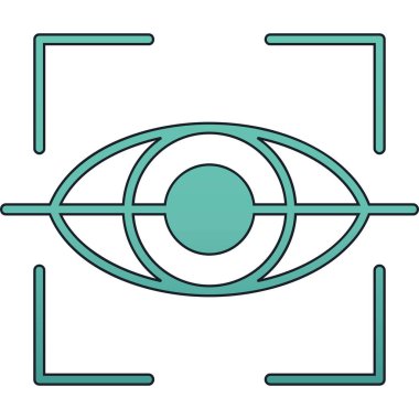 göz ve teknoloji ikonu vektör illüstrasyon grafik tasarımı