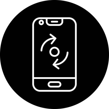 Akıllı telefon simgesinin vektör illüstrasyonu