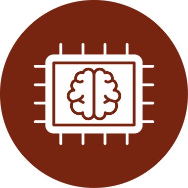 beyin ikonu vektör illüstrasyonu