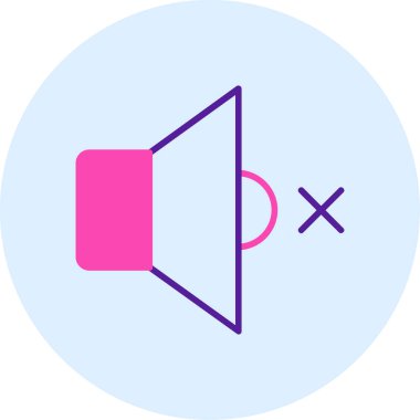 Konuşmacı. Web simgesi basit illüstrasyon