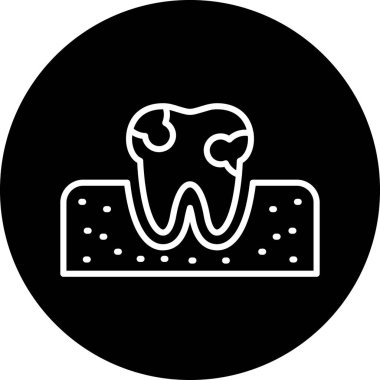 Diş simgesi, vektör illüstrasyonu