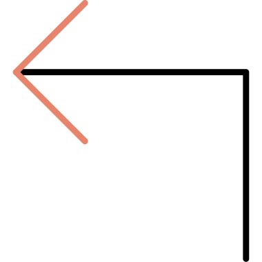 Resimli Simge Arka Planda İzole - Aşağı Ok