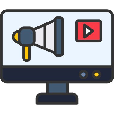 Megafon ve megafonla bilgisayar monitörü