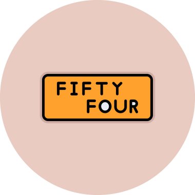 Yol işareti 5, 5, 5. Yol tabelası. vektör illüstrasyonu