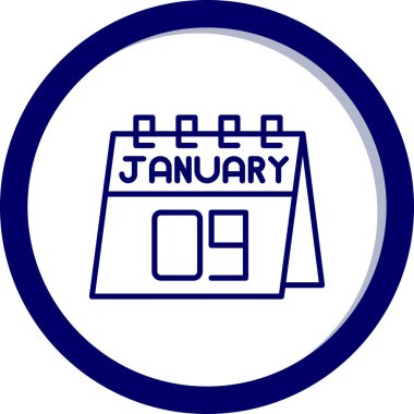 Bir tarih simgesinin vektör illüstrasyonu