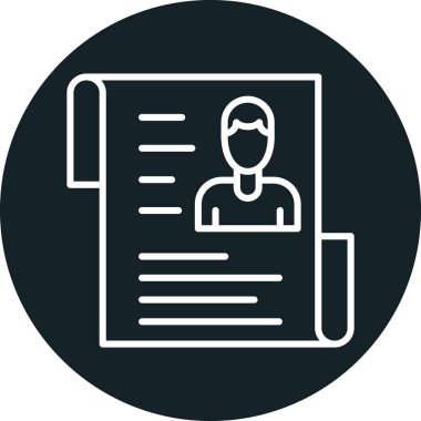 Çember simgesindeki bir adamın vektör çizimi