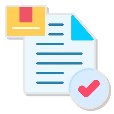 belge simgesi vektör illüstrasyonu