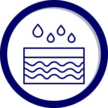 Su. Web simgesi basit illüstrasyon