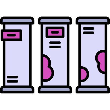 sunucu sunucu simgesi. sunucu veri depolama sunucu vektör renk düz illüstrasyonu