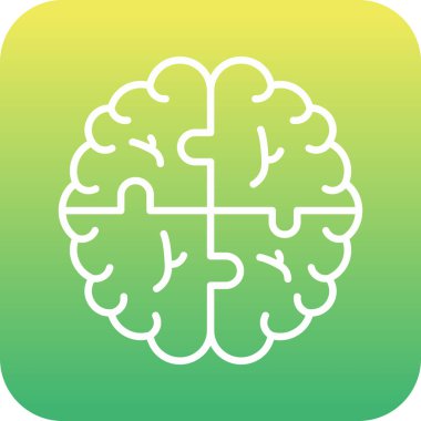 Beyin simgesi, vektör illüstrasyonu