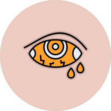 İnsan göz simgesini, karikatür tarzı