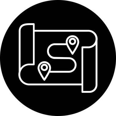 Moda Biçimli Konum Simgesi İzole Arkaplan