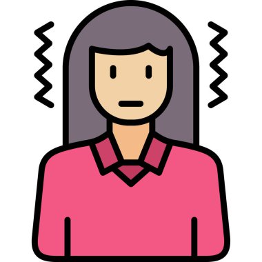 kızgın kadın simgesi, basit vektör