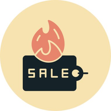 Bir ateş simgesinin vektör illüstrasyonu