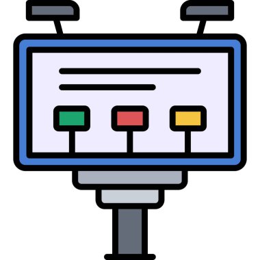 bilgisayar izleme simgesi, vektör illüstrasyonu basit tasarım