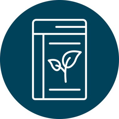 Bitki simgesinin vektör illüstrasyonu