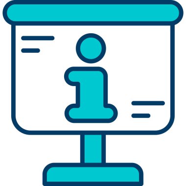 Bilgi. Web simgesi basit illüstrasyon